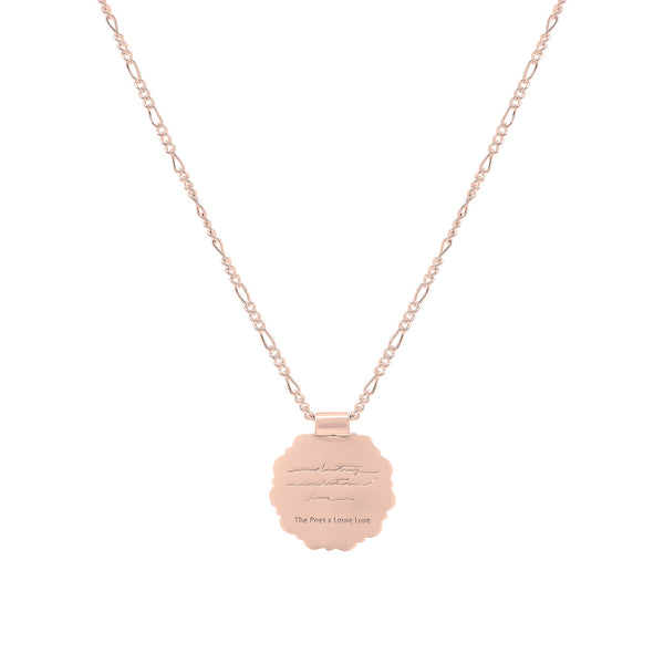 Rose Gold Mother Rose Pendant: Limited Edition Louie Luxe Collab