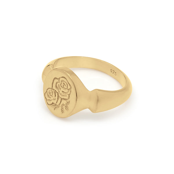 Sami Rose Signet Ring: Gold Vermeil