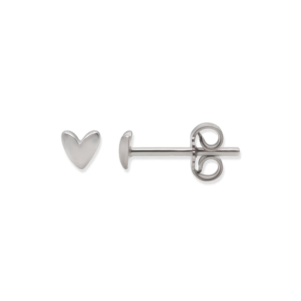 Silver Oh My Heart Stud