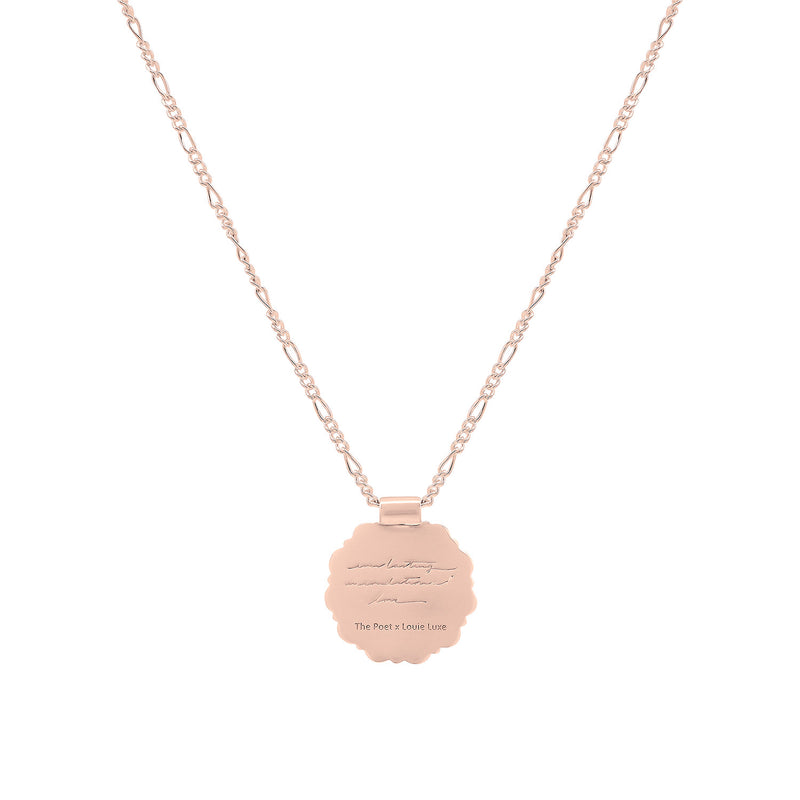 Rose Gold Mother Rose Pendant: Limited Edition Louie Luxe Collab
