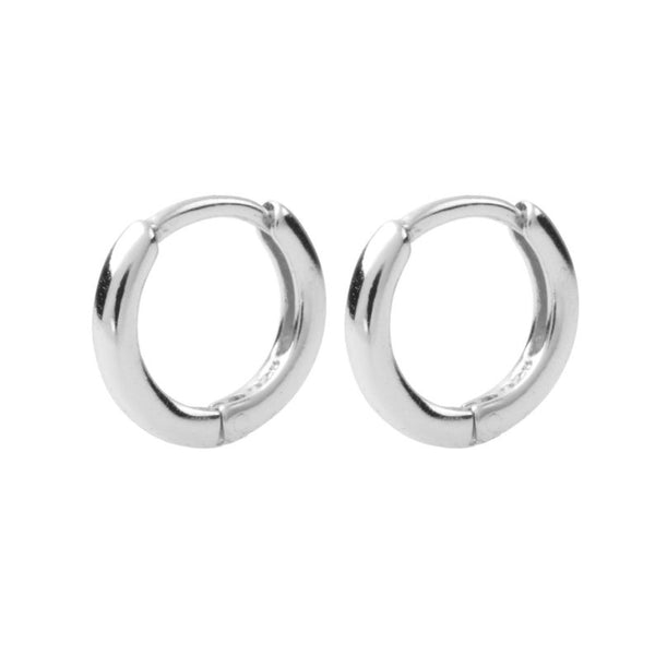 Silver Huggie Hoops